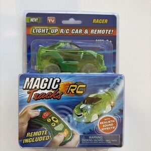 Magic Tracks RC Light-Up R/C Car & Remote Realistic Sound Effects Kids Toy Green